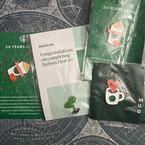 4 Starbucks pins